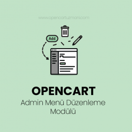 Opencart Admin Menü Düzenleme Modülü