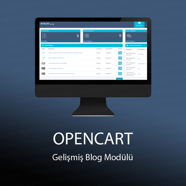 Opencart Gelişmiş Blog Modülü