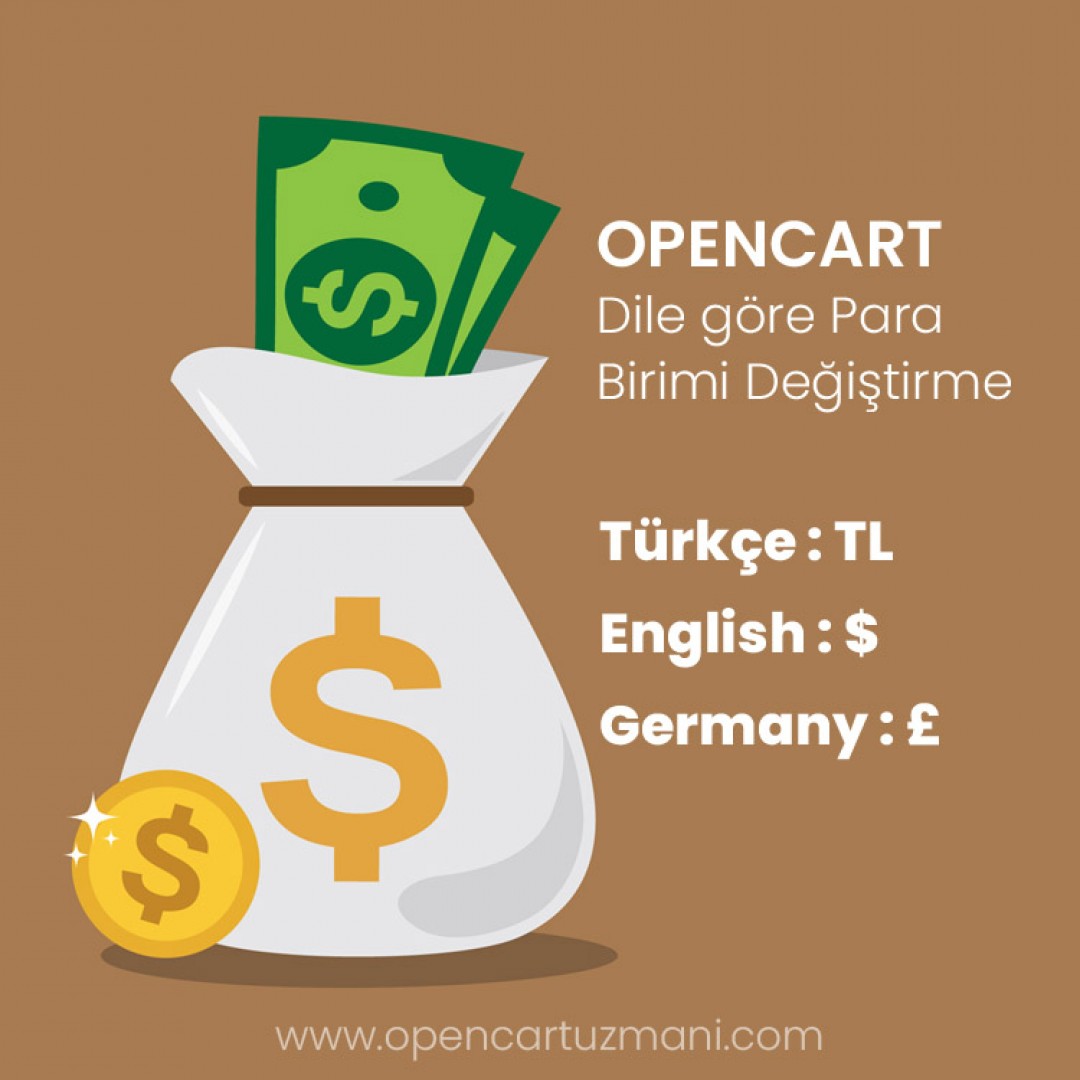 Opencart Dile Göre Para Birimi Değiştirme Modülü