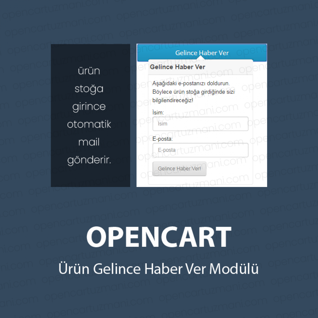 Opencart Ürün Gelince Haber Ver Modülü