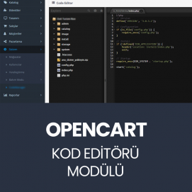 Opencart Kod Editörü Modülü