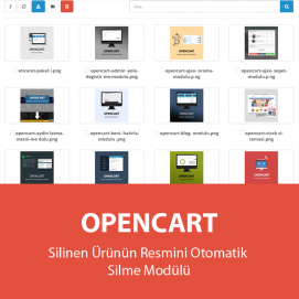 Opencart Silinen Ürünün Resmini Otomatik Silme Modülü