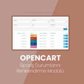 Opencart Sipariş Durumu Renklendirme Modülü